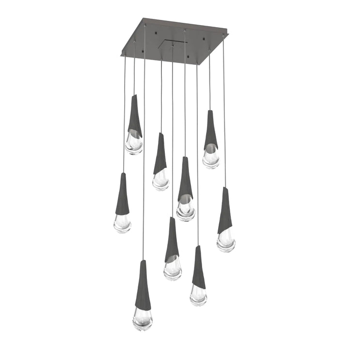 Hailstone Square Pendant Chandelier by Hammerton Studio in Graphite