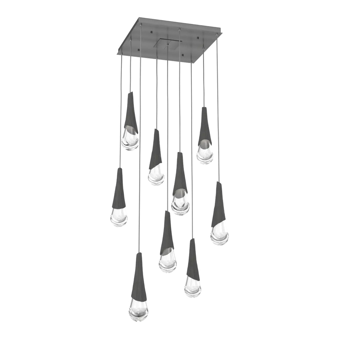 Hailstone Square Pendant Chandelier by Hammerton Studio in Gunmetal