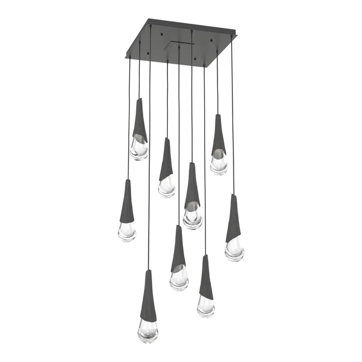 Hailstone Square Pendant Chandelier by Hammerton Studio in Matte Black