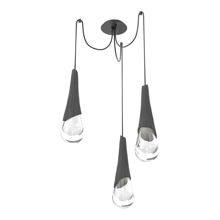 Hailstone Swag Chandelier by Hammerton Studio, 3 Lights