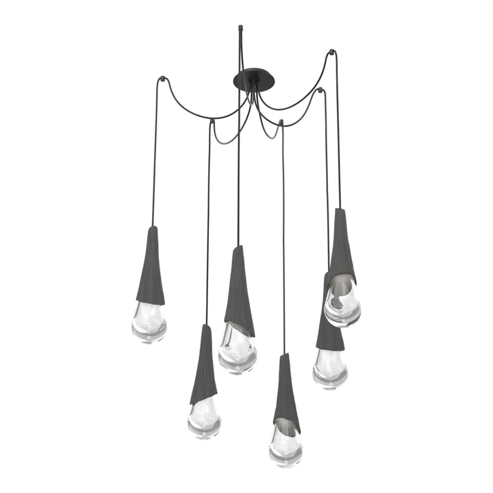 Hailstone Swag Chandelier by Hammerton Studio, 6 Lights