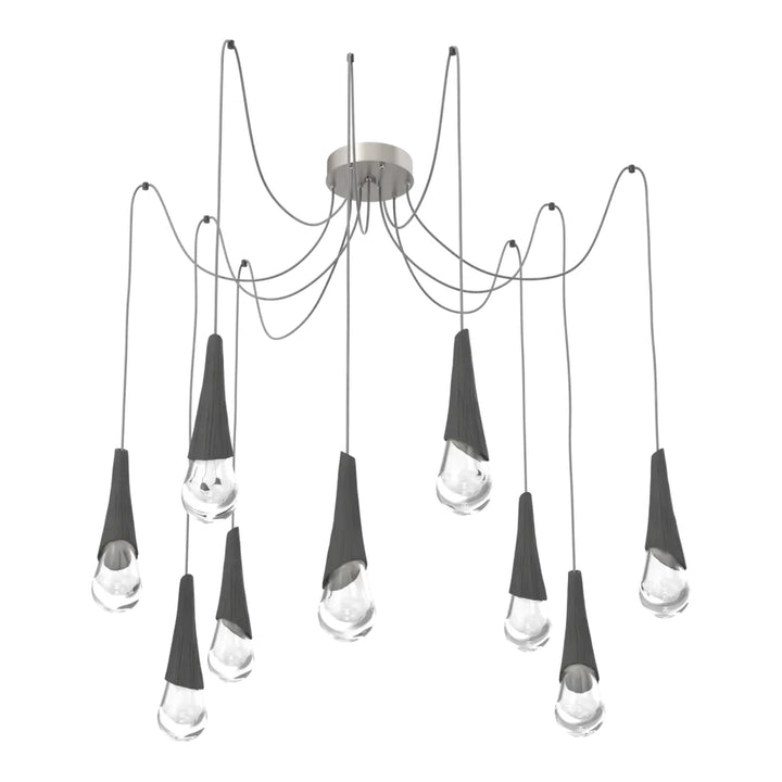 Hailstone Swag Chandelier by Hammerton Studio in Beige Silver