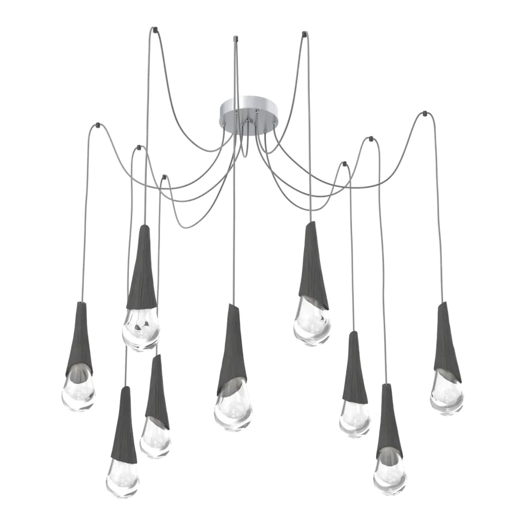 Hailstone Swag Chandelier by Hammerton Studio in Classic Silver