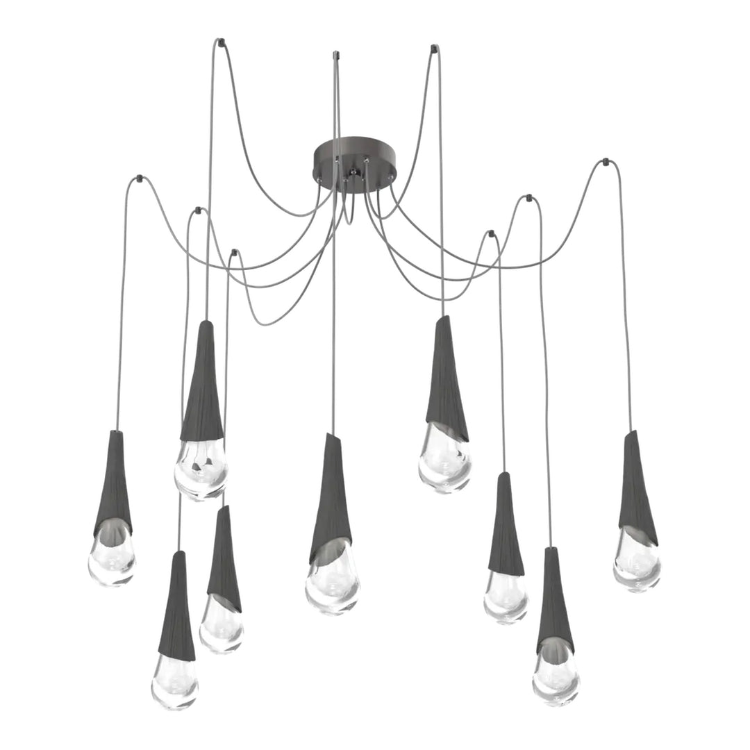 Hailstone Swag Chandelier by Hammerton Studio in Graphite