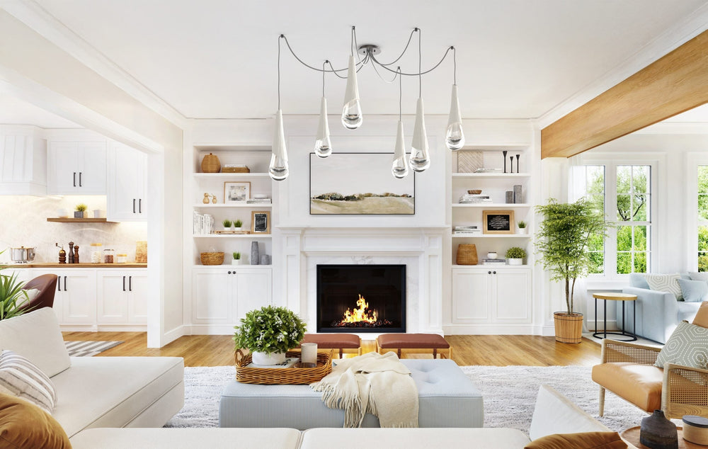 Hailstone Swag Chandelier by Hammerton Studio in a styled interior