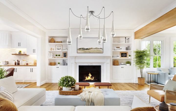 Hailstone Swag Chandelier by Hammerton Studio in a styled interior