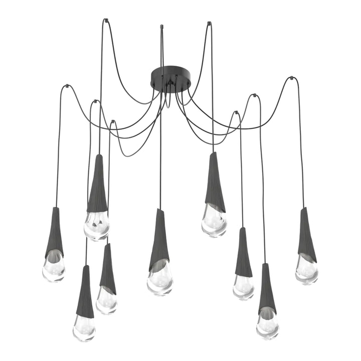 Hailstone Swag Chandelier by Hammerton Studio in Matte Black