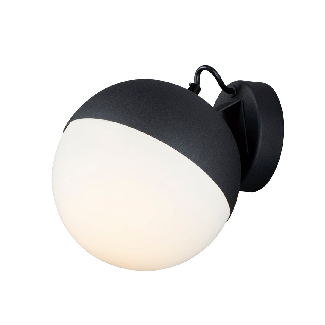 Half Moon LED Wall Sconce by ET2 Lighting in Black, front view