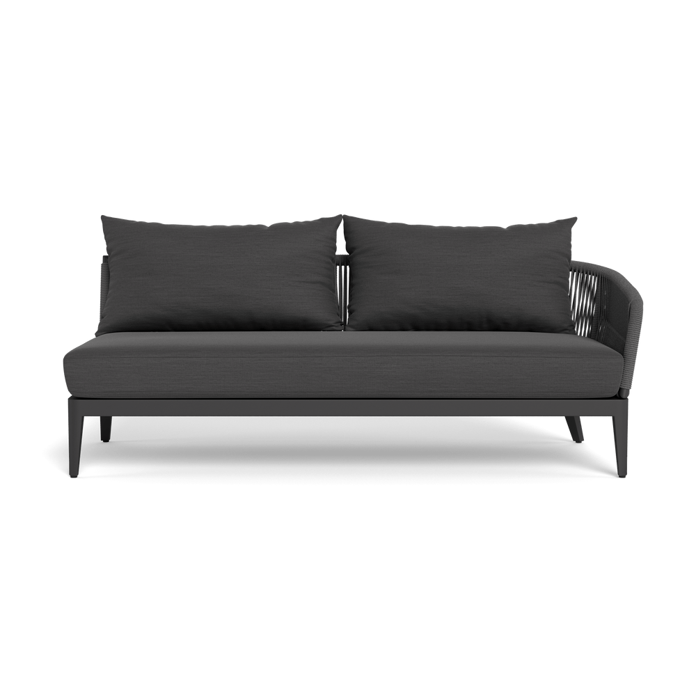 Hamilton 2 Seat 1 Arm Right by Harbour in Aluminum Asteroid