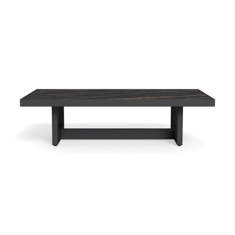 Hampton Rectangle Coffee Table by Harbour in Aluminum Asteroid