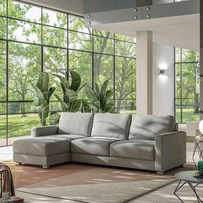 Hampton Queen Size Loveseat Sleeper Sectional Luonto