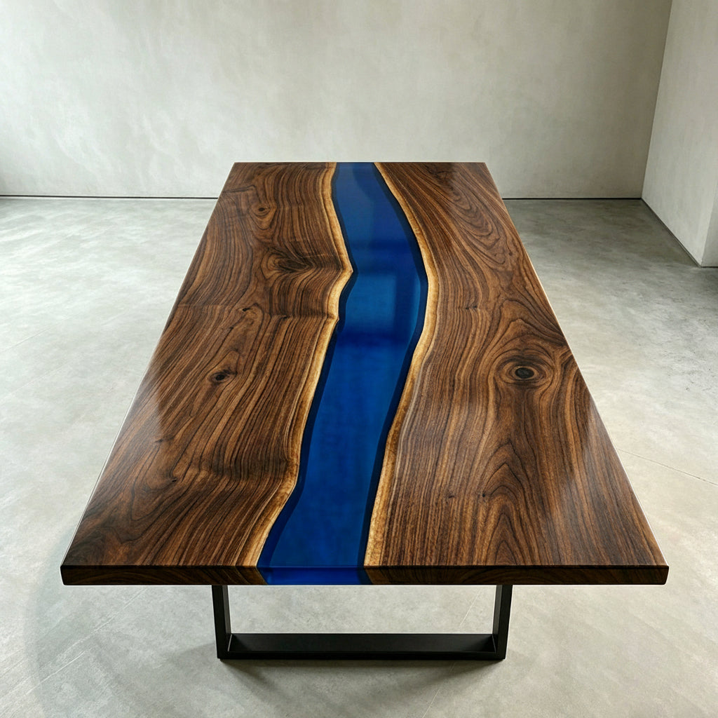 Modern Blue River Dining Table by Thomas Dawn