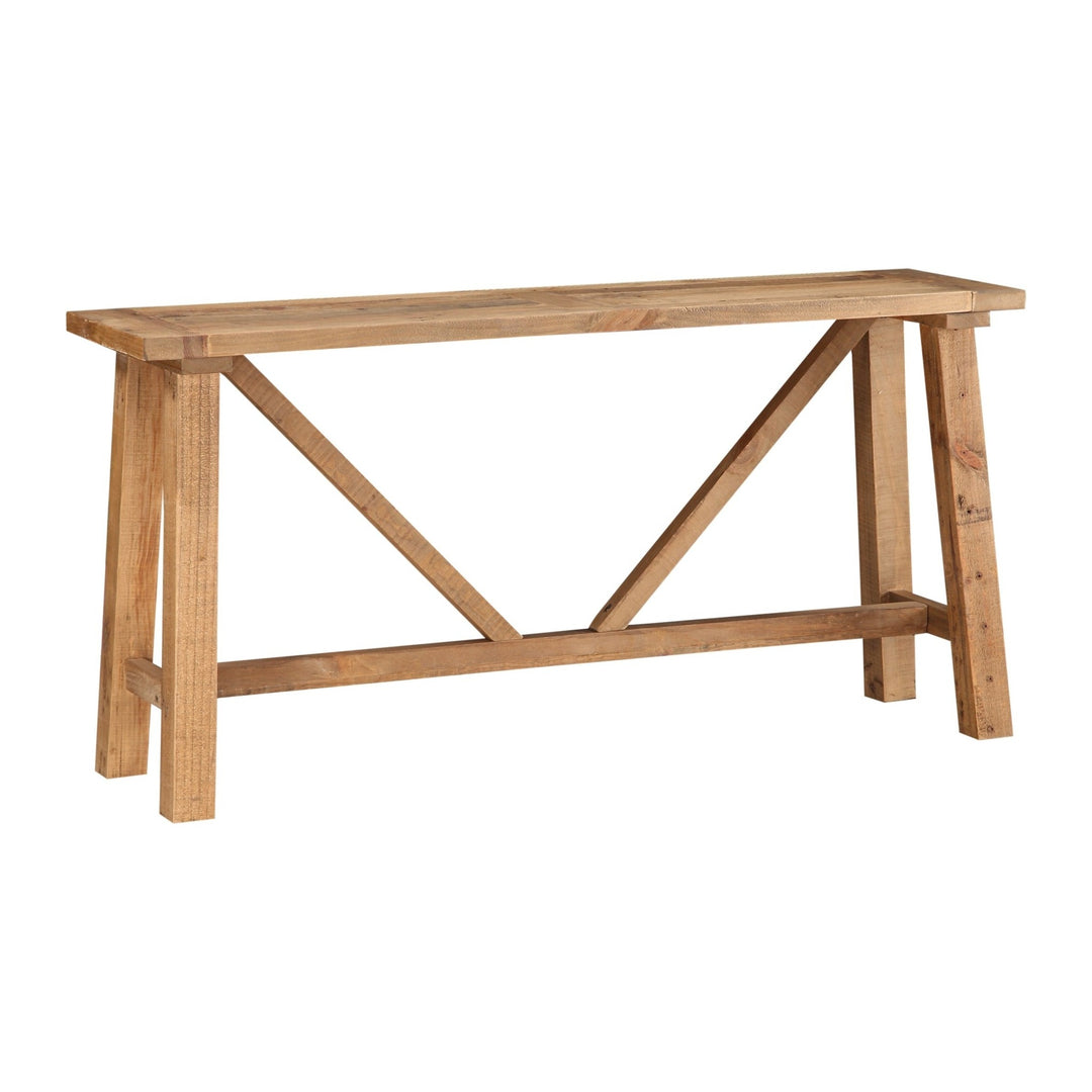 Harby Reclaimed Wood Console Table by Modus in Rustic Tawny — product view on a white background