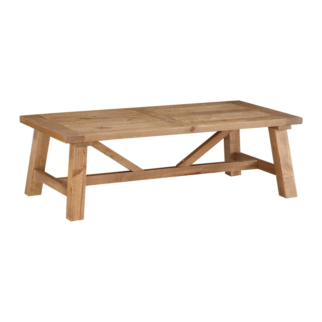Harby Reclaimed Wood Rectangular Coffee Table by Modus in Rustic Tawny — product view on a white background