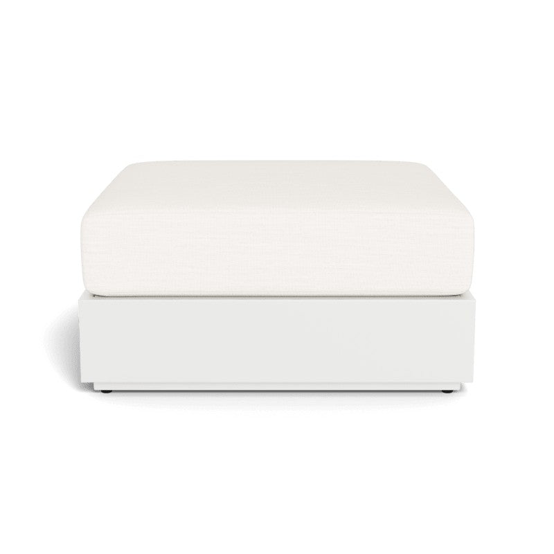 Hayman Aluminum Ottoman by Harbour in Aluminum White
