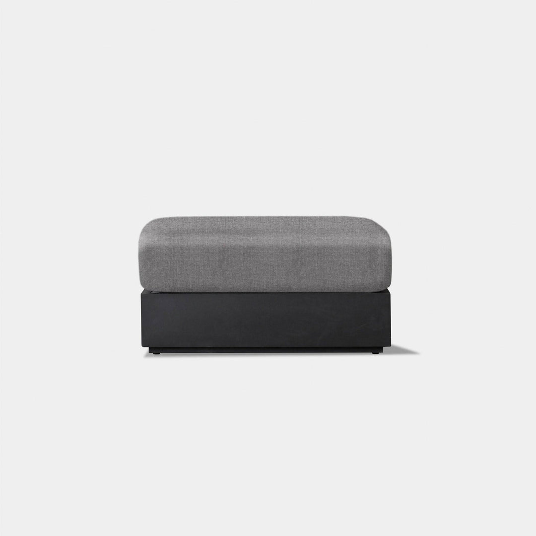 Hayman Aluminum Ottoman by Harbour detail view 1