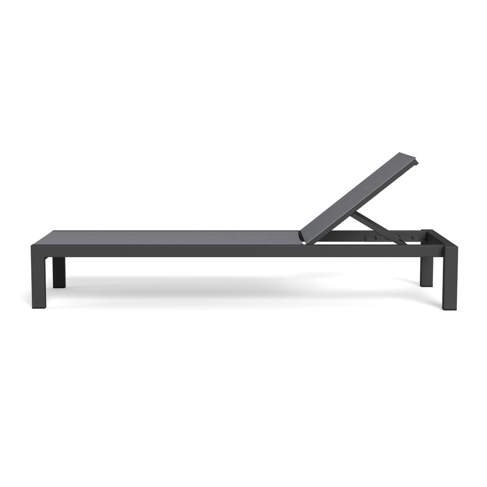 Hayman Aluminum Stacking Mesh Sun Lounge by Harbour in Aluminum Asteroid