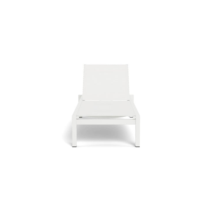 Hayman Aluminum Stacking Mesh Sun Lounge by Harbour in Aluminum White
