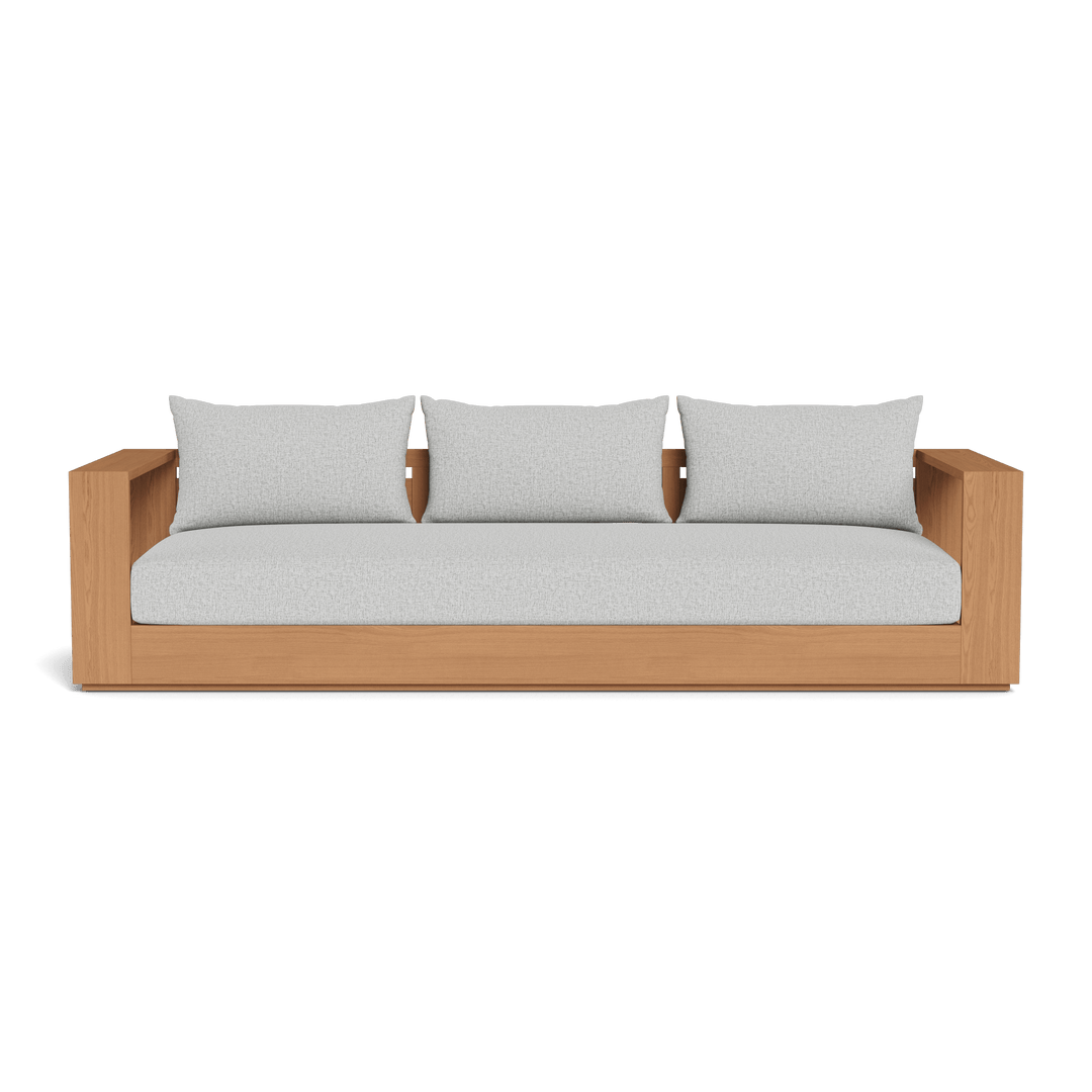Hayman Teak 3 Seat Sofa by Harbour Outdoor — full front product view