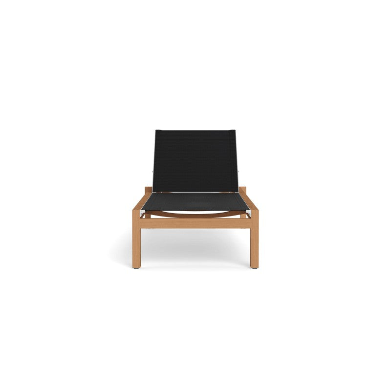 Hayman Teak Stacking Mesh Sun Lounge by Harbour in Teak Natural