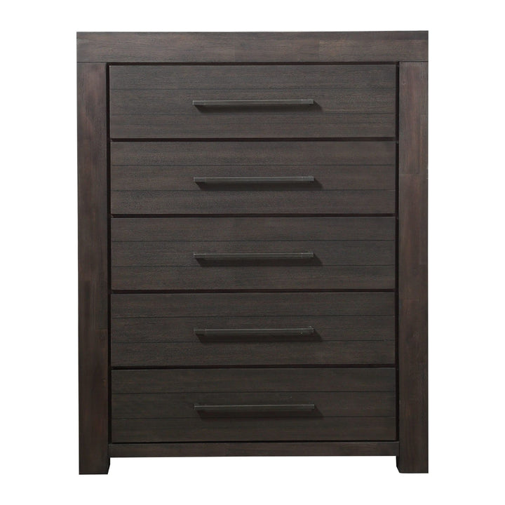 Heath Five Drawer Chest by Modus in Basalt Grey — on a white background