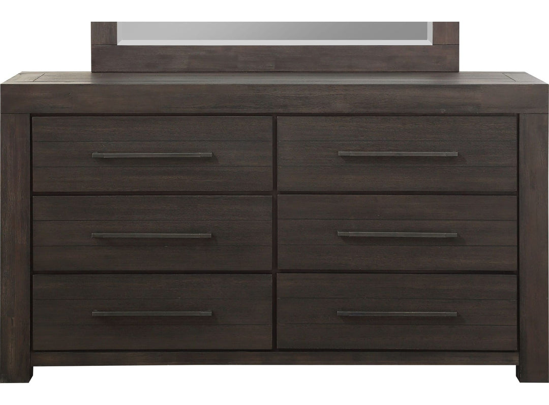 Heath Six Drawer Dresser in Basalt Grey — on a white background