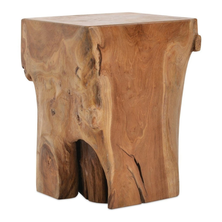 Heavy Cube Teak Side Table by Soho Concept — natural teak studio view