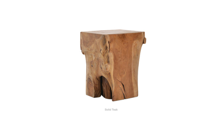 Heavy Cube Teak Side Table by Soho Concept — natural teak studio view