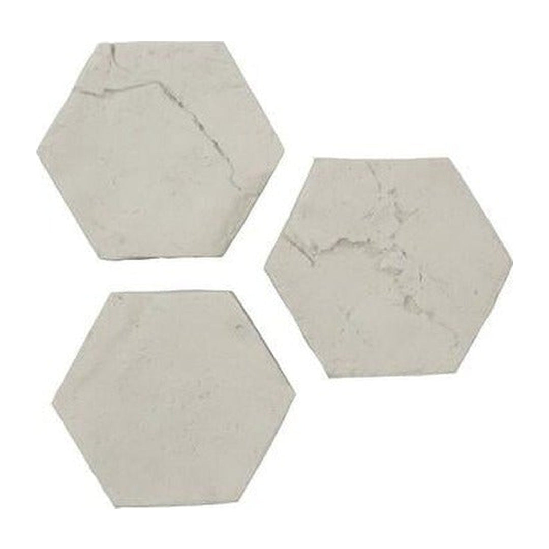 Hexagon Wall Tiles, Set of 3, Roman Stone Phillips Collection