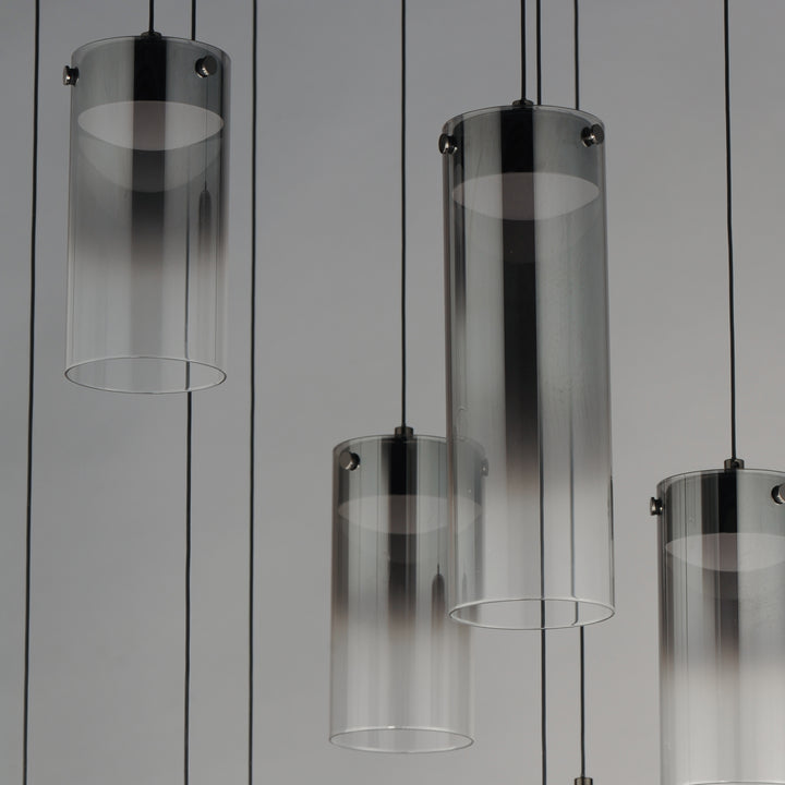Highball Amber 9-Light LED Pendant by ET2 Lighting, styled view 7