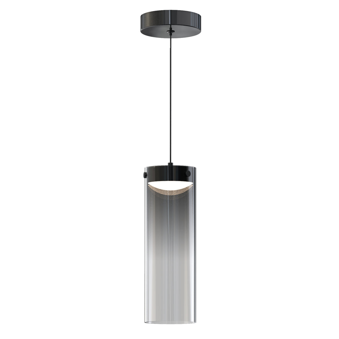 Highball Clear LED Pendant by ET2 Lighting in Gunmetal finish