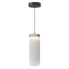 Highball Clear LED Pendant by ET2 Lighting in Black, front view