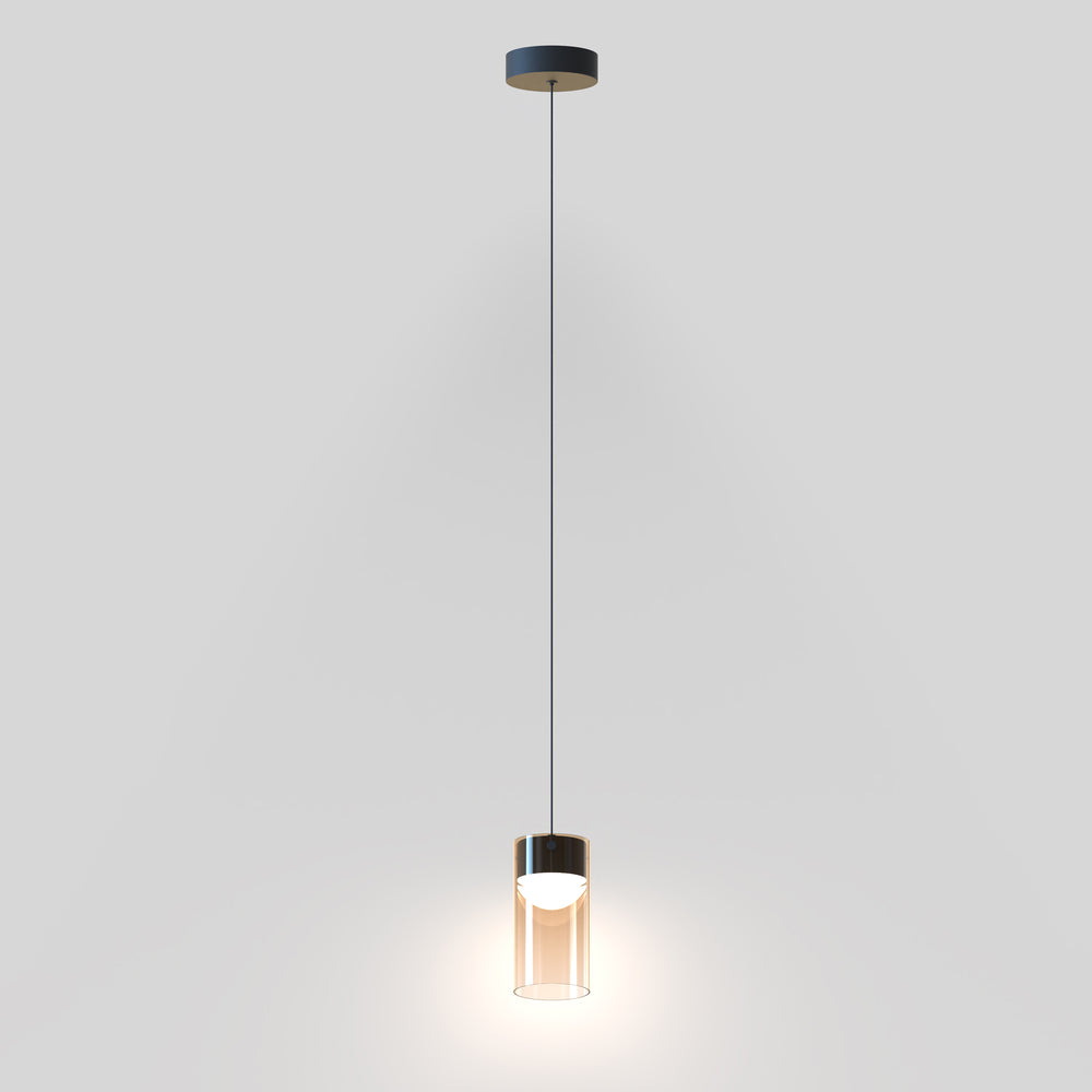 Highball Frosted LED Mini Pendant by ET2 Lighting, styled view 1