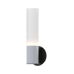 Highball Frosted LED Wall Sconce by ET2 Lighting in Black, front view