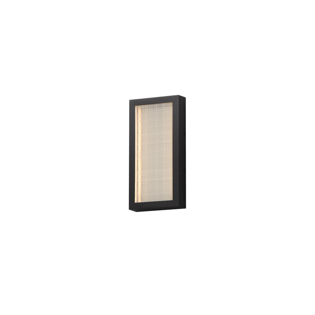 Highlander 12" LED Flush Mount by ET2 Lighting in Black, front view