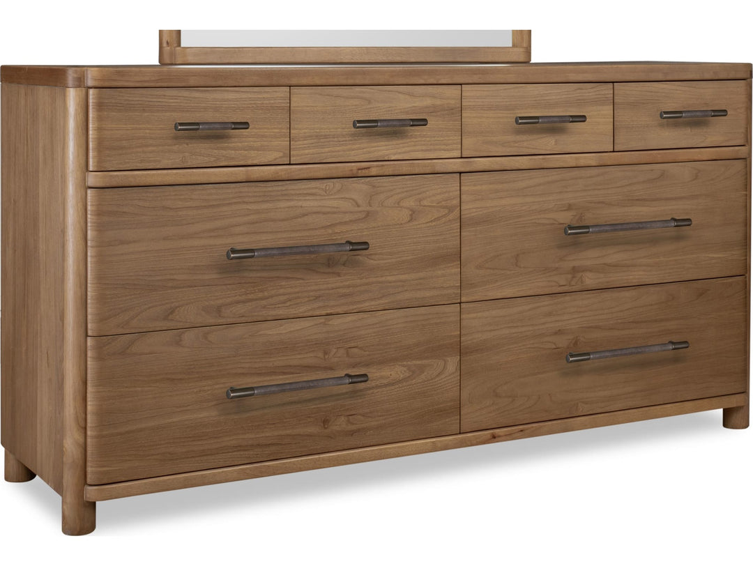 Hollis Eight Drawer Dresser in Cabin Glow — on a white background