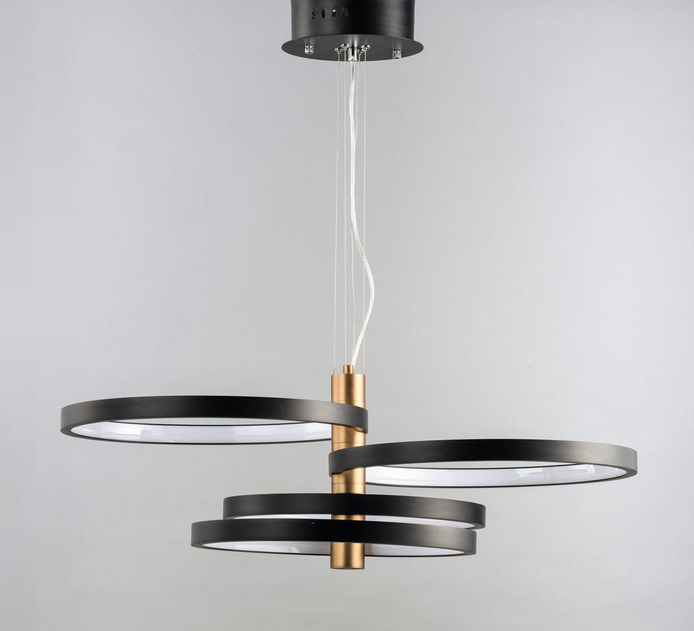 Hoopla 4-Light LED Pendant (29.5" W) by ET2 Lighting, styled view 1