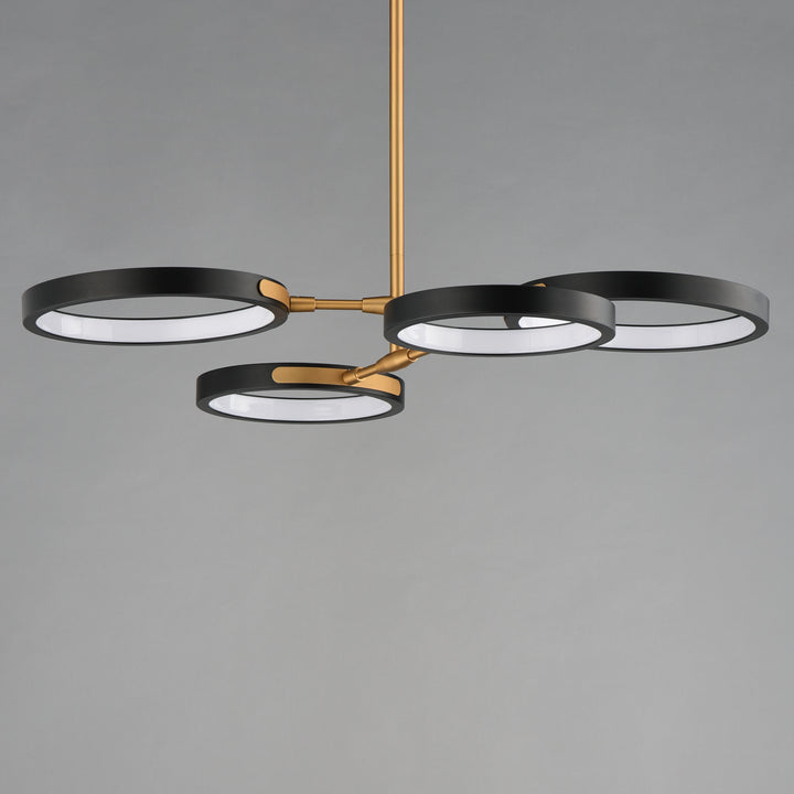 Hoopla 4-Light LED Pendant (33" W) by ET2 Lighting, styled view 1