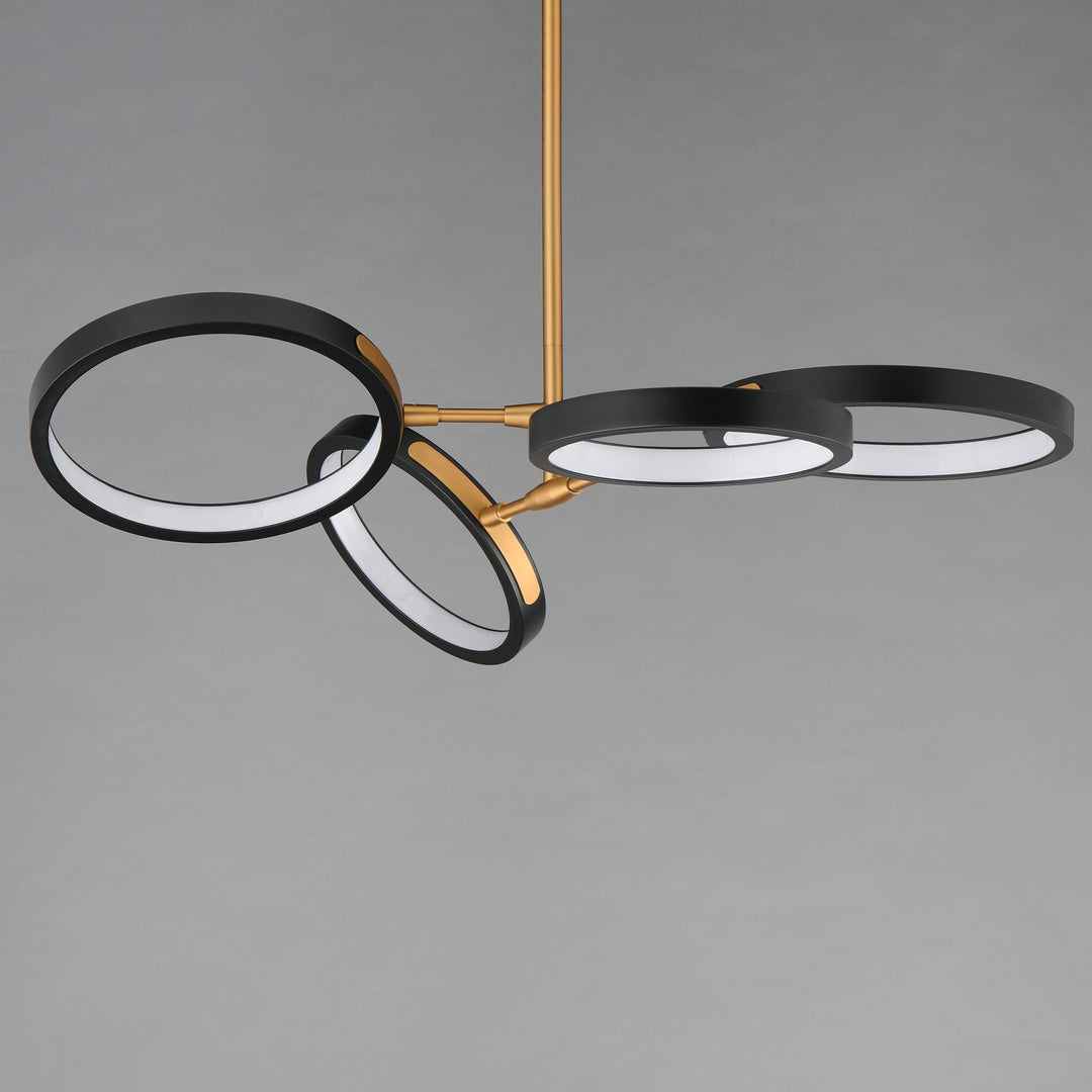 Hoopla 4-Light LED Pendant (33" W) by ET2 Lighting, styled view 2