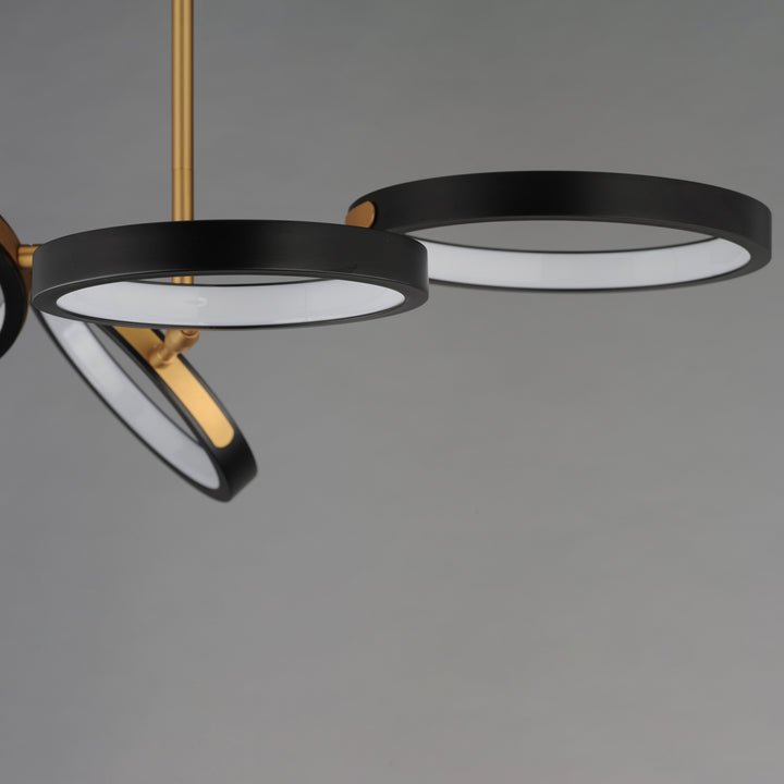 Hoopla 4-Light LED Pendant (33" W) by ET2 Lighting, styled view 3