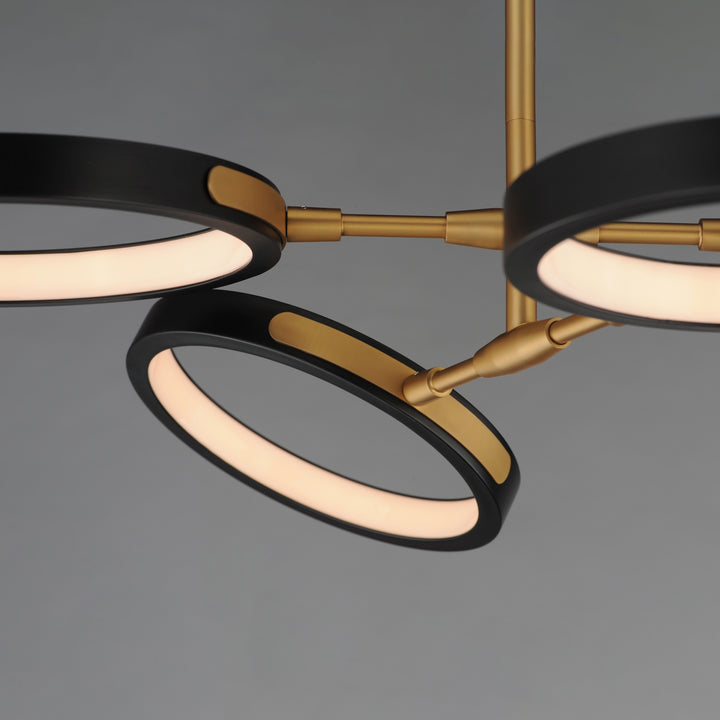 Hoopla 4-Light LED Pendant (33" W) by ET2 Lighting, styled view 4