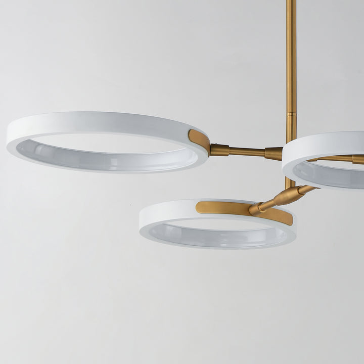 Hoopla 4-Light LED Pendant (33" W) by ET2 Lighting, styled view 6