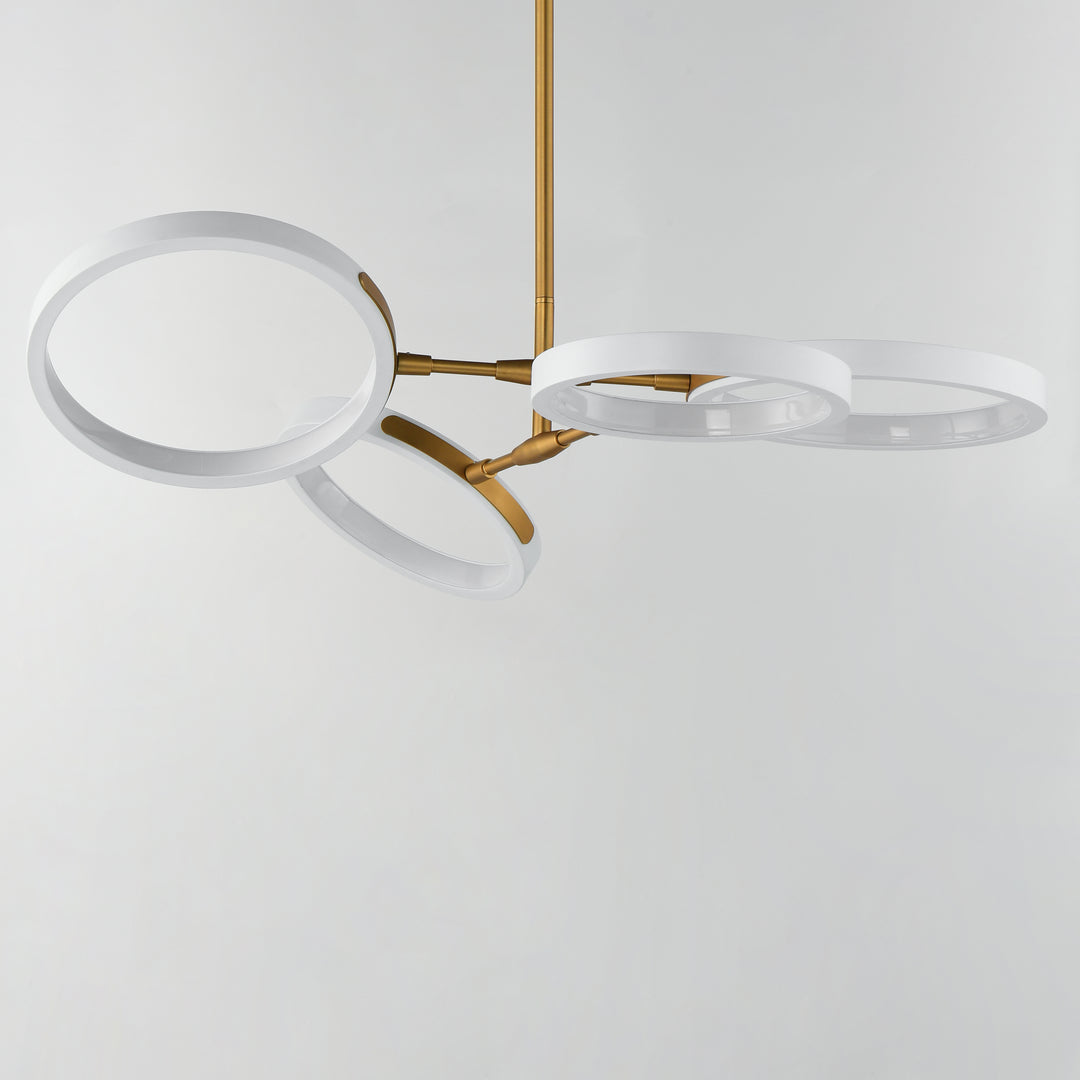 Hoopla 4-Light LED Pendant (33" W) by ET2 Lighting, styled view 7