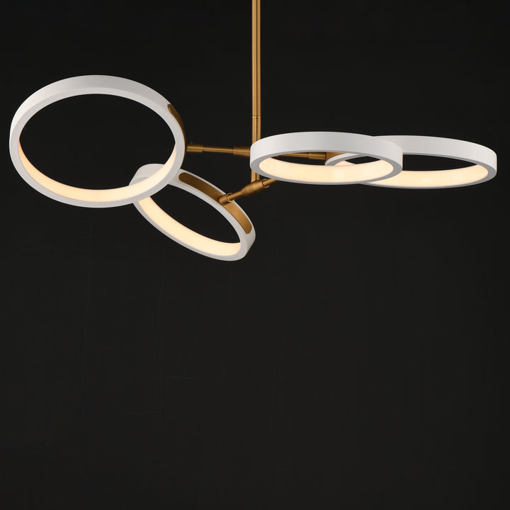 Hoopla 4-Light LED Pendant (33" W) by ET2 Lighting, styled view 8