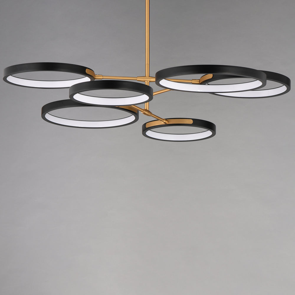 Hoopla 6-Light LED Pendant (47.25" W) by ET2 Lighting, styled view 1