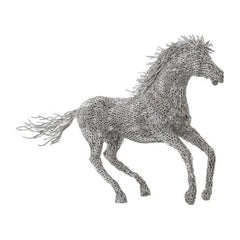 Horse Pipe Sculpture Galloping, Stainless Steel Phillips Collection