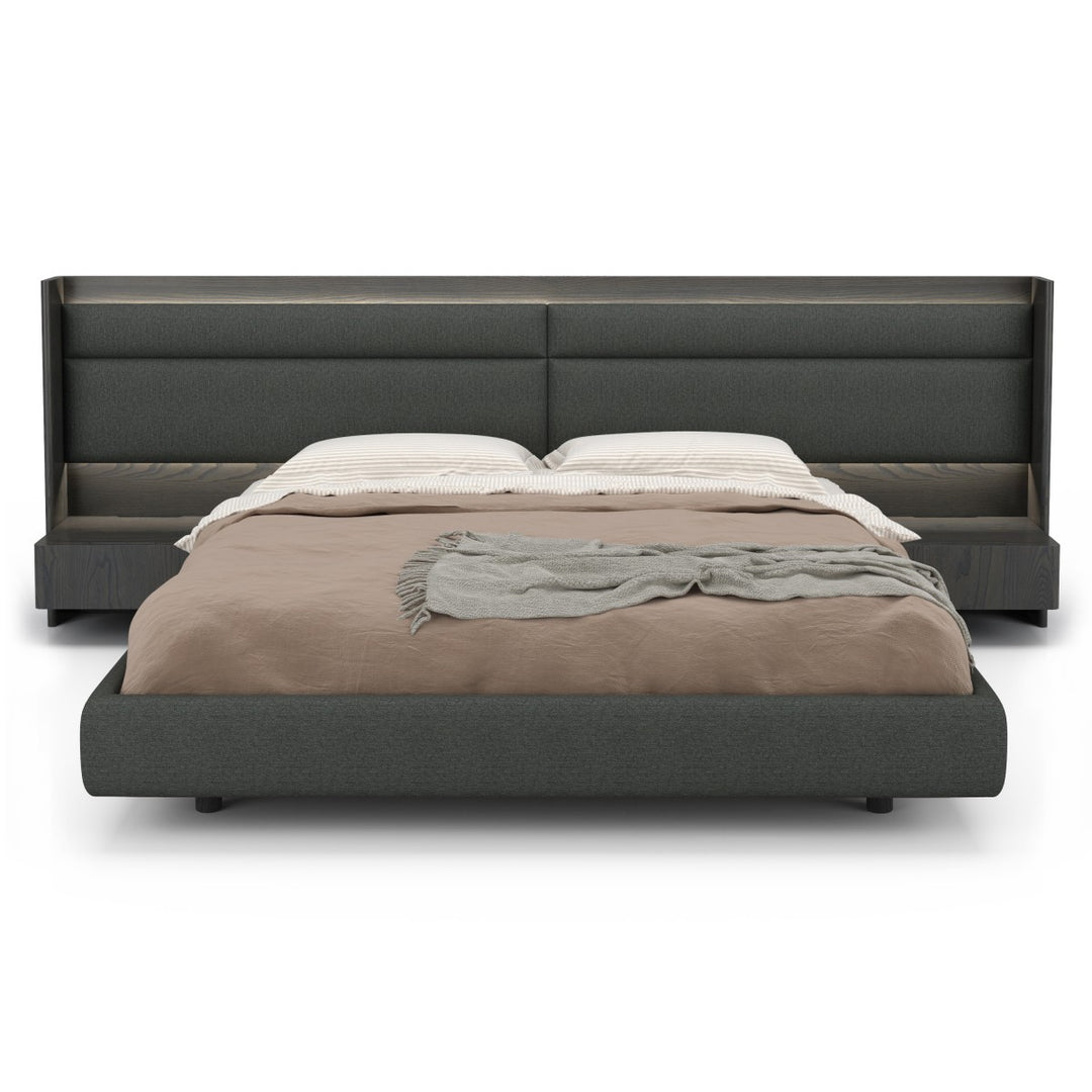 Roman Bed with Integrated Nightstands by Huppé — view 1