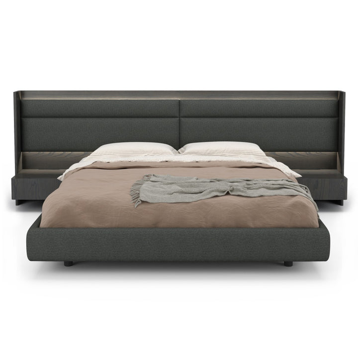 Roman Bed with Integrated Nightstands by Huppé — view 1