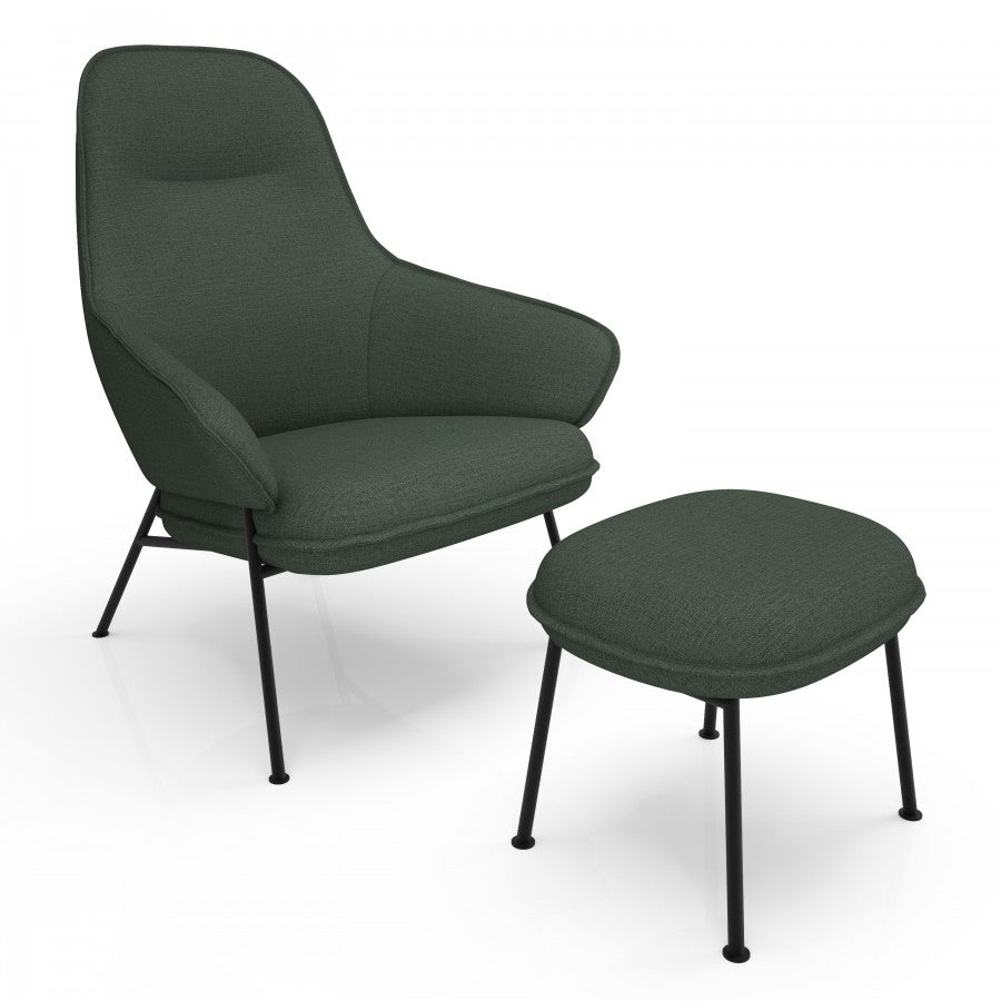 Wolfgang Metal ottoman by Huppé, model 4906MT, view 2