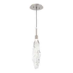 Icefall Pendant by Hammerton Studio in Beige Silver with Clear glass